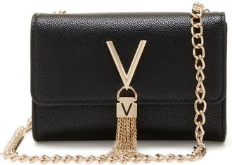 Mario Valentino Gouden Faux Leren Crossbody Tas - Dames - Schoudertassen - Zwart - ONE Size - Tassen