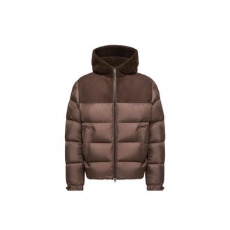 Moncler Moncler Jalmar Hooded Short Down Jacket, Men, Brown, Size: 1