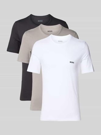 HUGO BOSS T-Shirt aus reiner Baumwolle im 3er-Pack Modell Classic in Hellgrau, Gr&ouml;&szlig;e XL