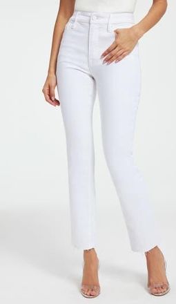Good American Good Legs Straight Leg Jeans in White037 at Nordstrom Rack, Size 4