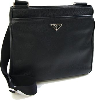 Prada Black Leather Shoulder Bag (Pre-Owned)