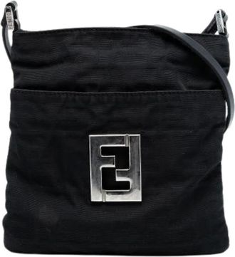 Fendi Pre-owned Cross Body Bags, female, Black, Size: ONE SIZE Pre-owned Vintage Crossbody Bag