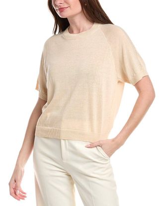 PESERICO Linen-Blend Top