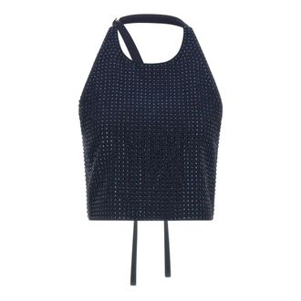 Pinko Pinko, Dames, Tops, Blauw, Maat: M Nylon