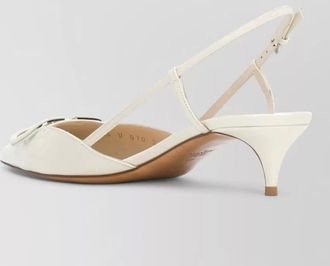 Valentino slingback pumps pointed toe kitten heel
