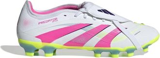 adidas Mens Predator Pro Fold Over Multi Ground Football Boots in White/Pink - Size UK 12.5
