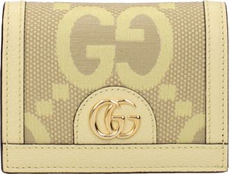 Gucci Ophidia Damens Geldb&ouml;rsenstoff Beige/Pastellgelb