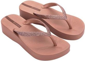 Ipanema Ipa Glitter Wedge Flip Flop in Brown Glitter at Nordstrom, Size 10