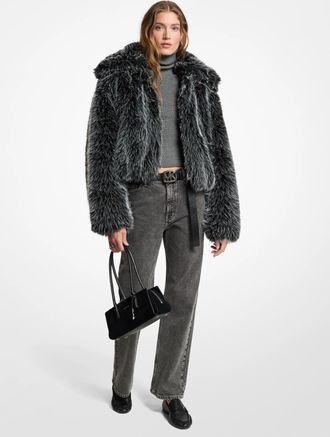 Michael Kors Faux Fur Blouson Jacket