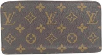 Louis Vuitton Pre-owned Monogram Long wallet (bi-fold) - Dames - Vintage Accessoires - Bruin - ONE Size - Vintage