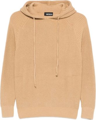 Imperial Felpa a coste con cappuccio - Toni neutri