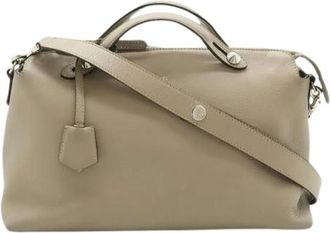 Fendi Pre-owned Handbags, female, Gray, Size: ONE SIZE Pre-owned BY THE WAY Leather 2way Bag