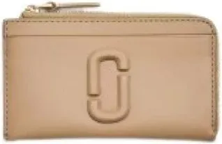 Marc Jacobs Accessoires, Dames, Bruin, ONE Size, Leer, Covered J Marc Top Zip Multi Wallet