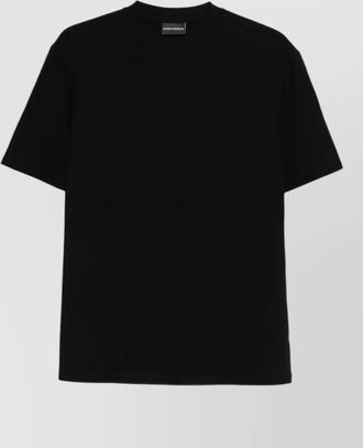 Emporio Armani jacquard logo-pattern cotton t-shirt