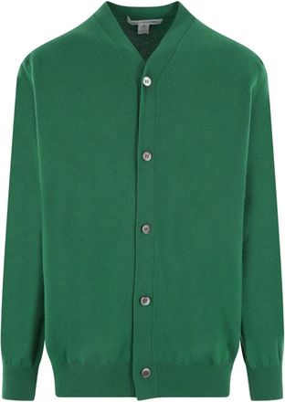 Comme Des Gar&ccedil;ons Groene Oversized Cardigan - Heren - Vesten - Groen - S - Wol - Truien & Vesten