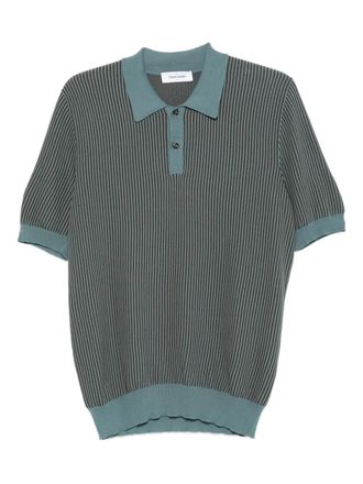 Gran Sasso ribbed striped polo shirt - men - Cotton - 50 - Grey