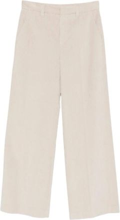 Brunello Cucinelli Pantaloni Larghi - - Trousers - Donna - Bianco - M