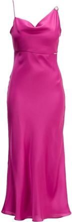 Twinset Viscose Jurk - Dames - Avondkleed - Roze - XL - Polyester - Kleedjes
