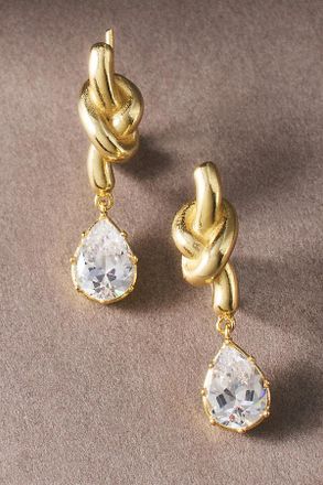 Shashi Knot Diamond Climber Earrings