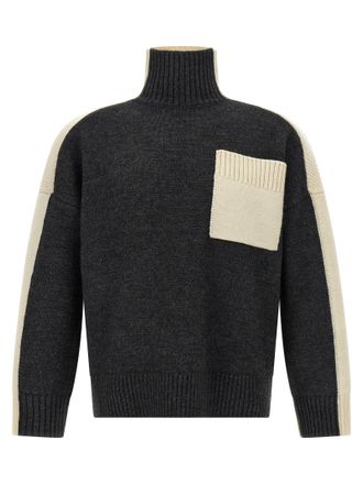 J.W.Anderson Gray Elastane Mens Cardigan
