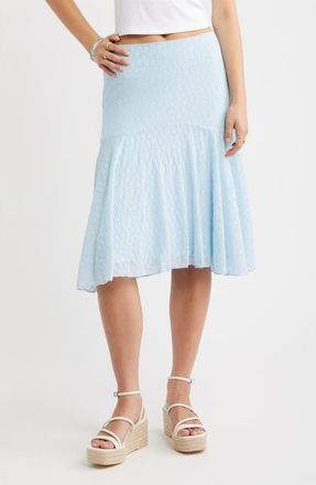 BP. Lace Handkerchief Midi Skirt in Blue Skyride at Nordstrom, Size Xx-Small