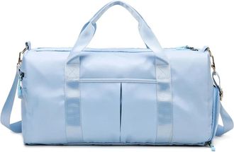 Generic Compatible For Wet Dry Separate Travel Bag Large Gym Swim Yoga Sports Duffel(Light blue)