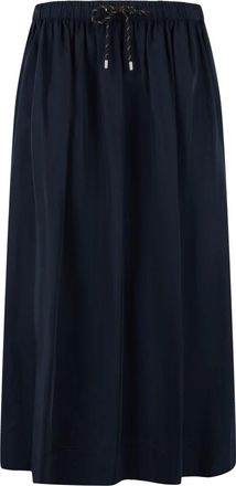 Veronica Beard Bates Midi Rok - Dames - Midirokken - Blauw - S - Katoen - Rokken