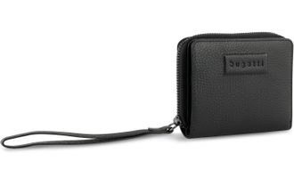 Bugatti Geldb&ouml;rse BUGATTI Elsa, Herren, schwarz, Leder, Polyester, Kleinlederwaren Geldb&ouml;rse