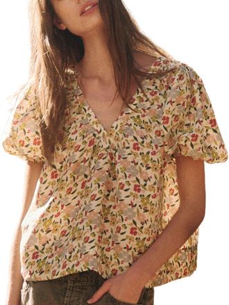 The Great. Womens The Bungalow Top In Floating Petals Floral