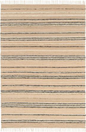 AFK Living Alfombra hecha a mano materiales naturales negro 120 x 170 cm