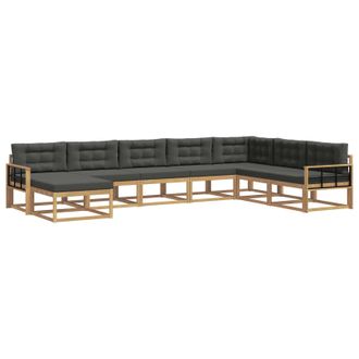 vidaXL Conjunto De Sof&aacute;s De Exterior 8 Pcs Blanco Y Antracita Vidaxl