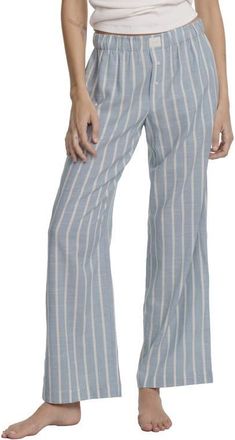 Eberjey Nautico Stripe Pajama Pants in Classic Stp Slate Blu/ivor at Nordstrom, Size X-Large