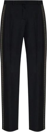 Versace studded wool trousers - women - Wool - 40 - Black