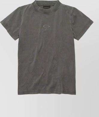 Balenciaga short sleeve crew neck silk nylon top