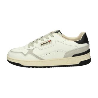 Victoria Schoenen, Heren, Wit, 41 EU, Leer, Moderne Comfortabele Lage Sneakers