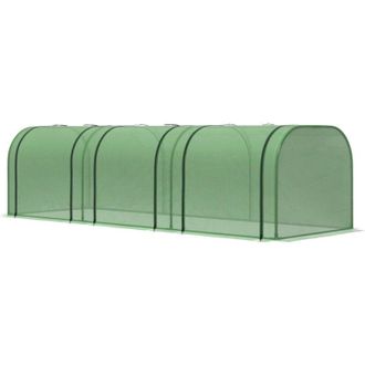 OEM Mini Invernadero Para Tomates, 3 M X 1 M X 0,8 M, Acero, Polietileno De Alta Densidad 140 G/m&sup2;, Resistente A Los Rayos Uv, 3 Ventanas, Color Verde-cre