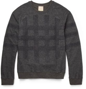 Wooyoungmi Grey Double Layer Wool Blend Check Jumper Size S