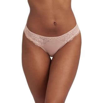 Skarlett Blue Minx Lace Thong in Cashmere/blush at Nordstrom, Size X-Small