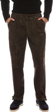 Isaia Suede Drawstring Pant