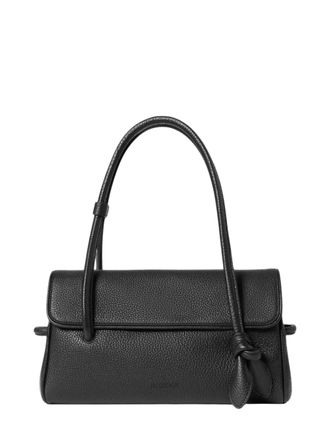 Jacquemus Rectangular Pebbled Texture Shoulder Bag with Knot Detail