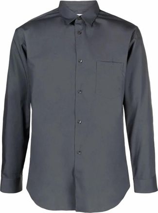 Comme Des Gar&ccedil;ons Katoenen Shirt - Heren - Casual Overhemden - Grijs - M - Katoen - Overhemden