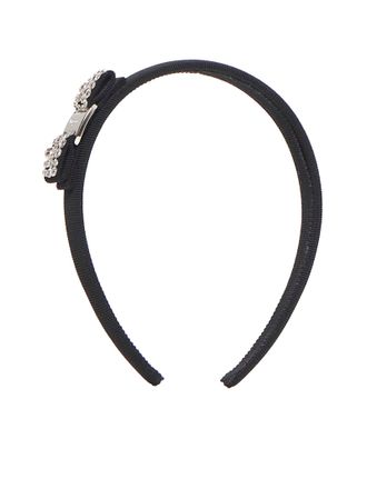 Ferragamo Rhinestone-Embellished Headband - Black