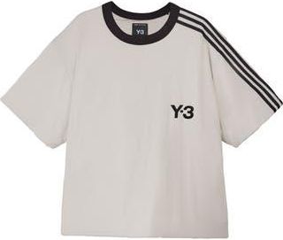 adidas Padded 3-Stripes T-Shirt in Chalk Pearl at Nordstrom Rack, Size Large