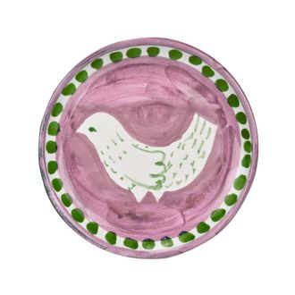 Arcucci feather pink saucer bread &oslash;17 cm