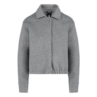 Bomboogie Giacca in Lana Effetto Alpaca - - Jackets - Donna - Grigio - L