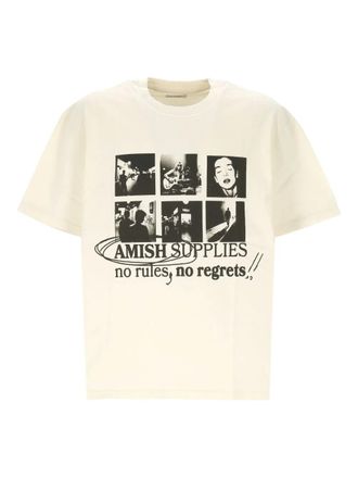 Amish graphic T-shirt - men - Cotton - L - White