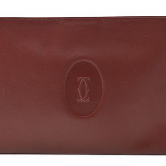 Cartier Bordeaux Leather Pouch (Pre-Owned)