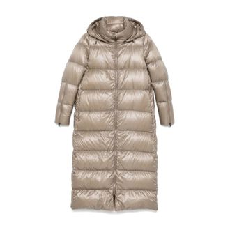 Herno Down Coats, female, Gray, Size: XL Long Down Jacket