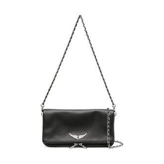 Zadig&Voltaire Shoulder Bags, female, Black, ONE SIZE, Foldover Shoulder Bag