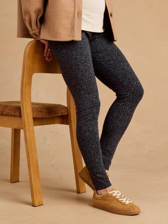 Envie de Fraise Bio-Kollektion: Umstands-Leggings mit Leo-Print ENVIE DE FRAISE dunkelgrau